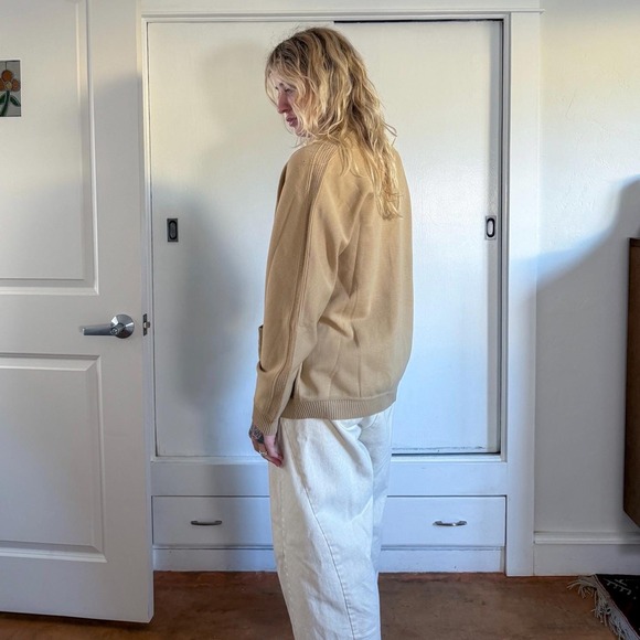 Vintage 1960s tan button up cardigan - Picture 7 of 7